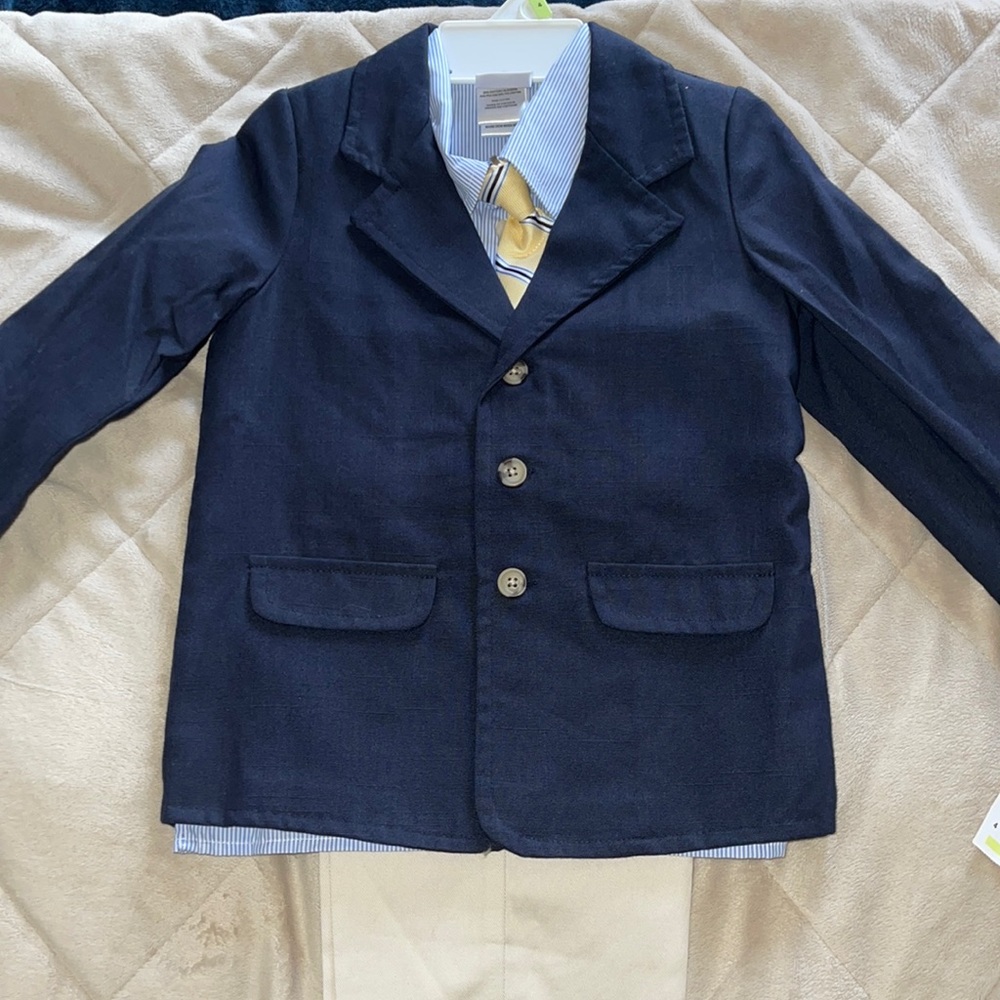 Good Lad 4 Piece Suit Set Navy Blazer w Khakis
